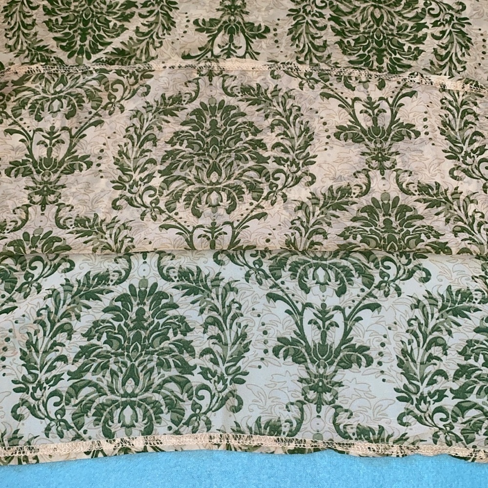 SHEIN Curve semi-sheer damask print tunic long blouse sleeve smocked NEW size 4X - Picture 8 of 14